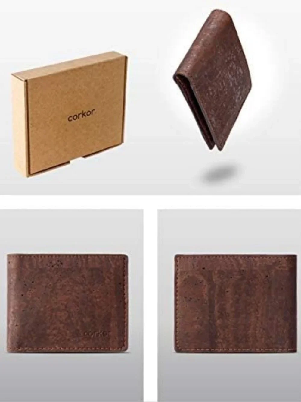Vegan Leather RFID Wallet with Coin Pocket - Eco-Friendly & Cruelty-Free Brown